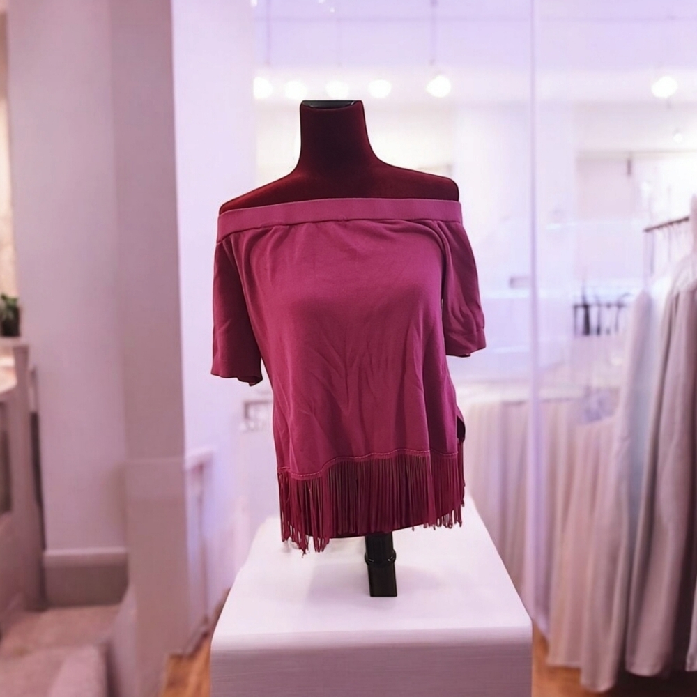 Hot Pink "off the shoulder"  sweater
